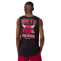 Canotta sportiva da Uomo in Cotone nera della squadra Chicago Bulls NBA