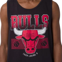Canotta sportiva da Uomo in Cotone nera della squadra Chicago Bulls NBA