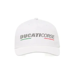 Cappellino bianco regolabile da Uomo Ducati Corse