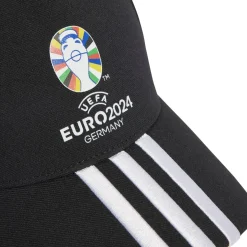 Cappellino con visiera nero e bianco adidas UEFA EURO24 Official Emblem
