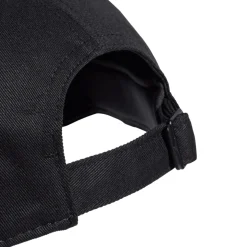 Cappellino nero regolabile con visiera e logo adidas