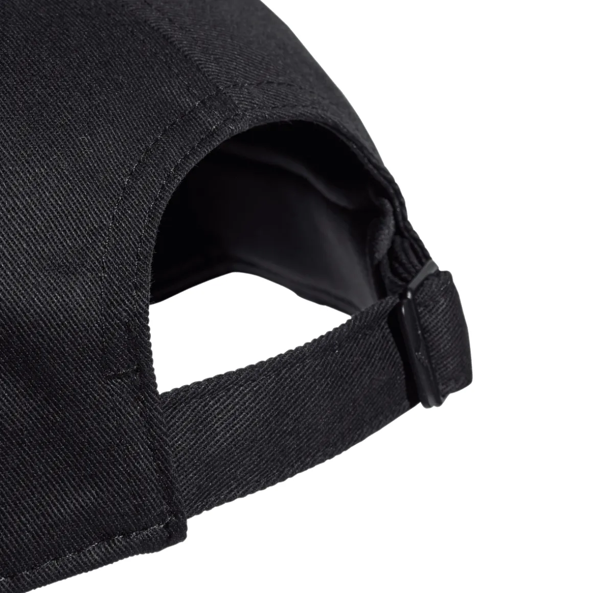 Cappellino nero regolabile con visiera e logo adidas