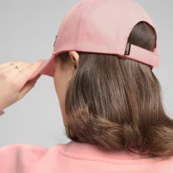 Cappellino rosa con logo e chiusura con strappo Puma Ess Metal