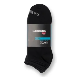 Carrera Jeans 7 Paia Calzini Neri da Unisex con logo frontale
