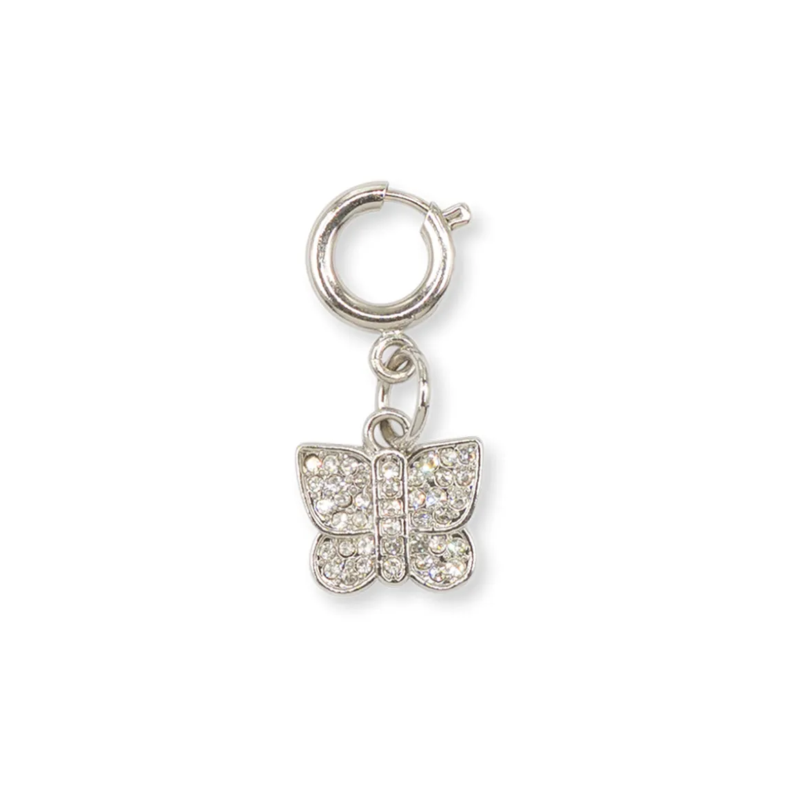 Charm Farfalla strass argento decorazione scarpe borse Lora Ferres