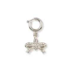 Charm Fiocco strass argento accessorio chic decorativo Lora Ferres