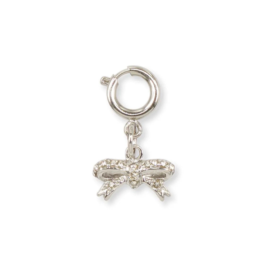 Charm Fiocco strass argento accessorio chic decorativo Lora Ferres