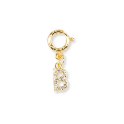 Charm Lettera B con Strass Oro per Scarpe Accessori Lora Ferres
