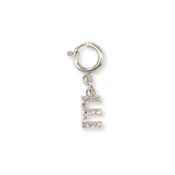 Charm Lettera E argento decorazione per scarpe e borse Lora Ferres