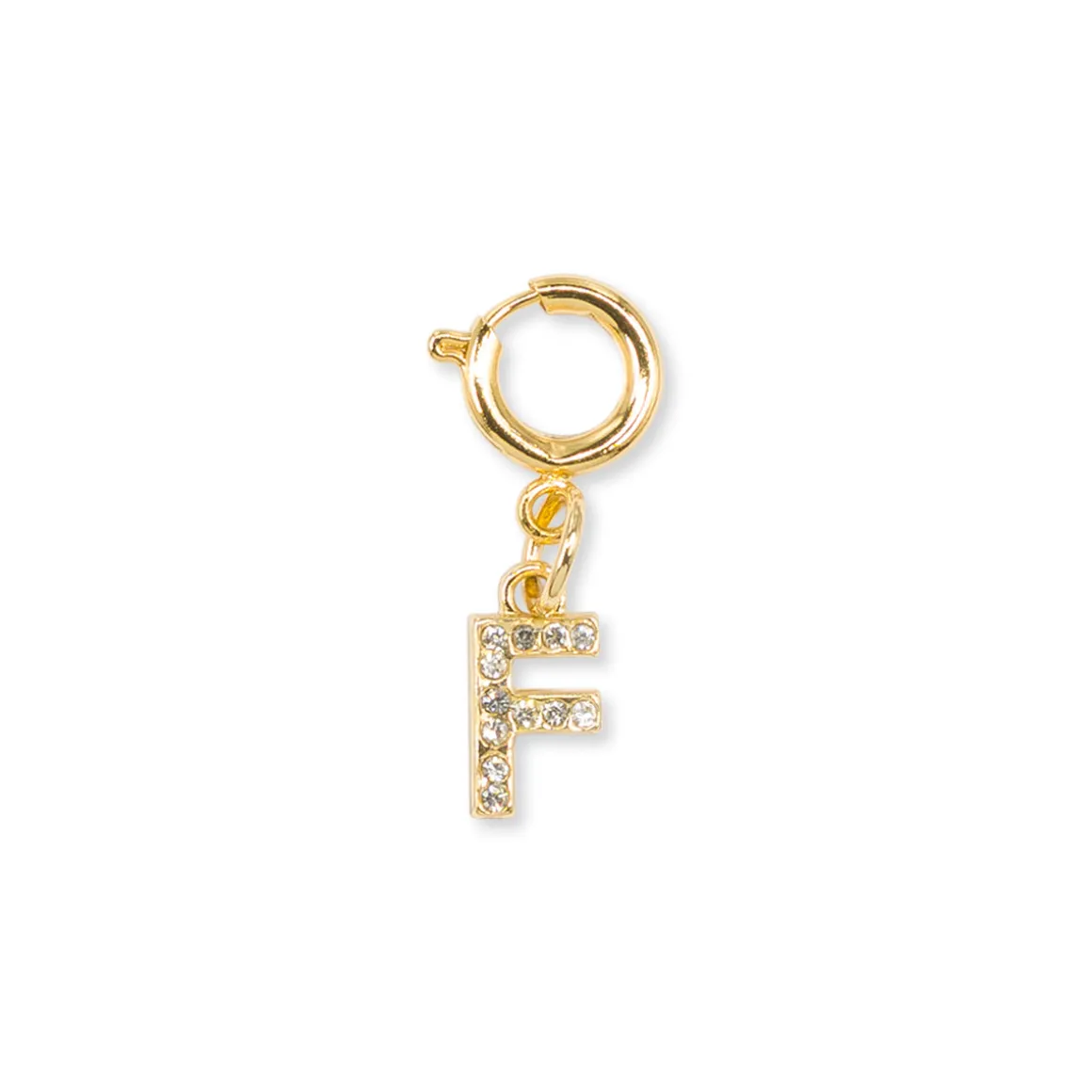 Charm Lettera F strass oro accessorio per scarpe borse Lora Ferres
