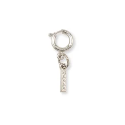 Charm Lettera I strass argento decorazione scarpe borse Lora Ferres