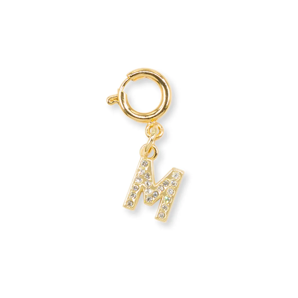 Charm Lettera M strass oro accessorio per sneakers Lora Ferres