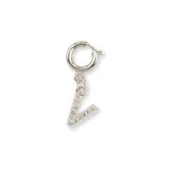 Charm Lettera V argento personalizzazione scarpe accessori Lora Ferres