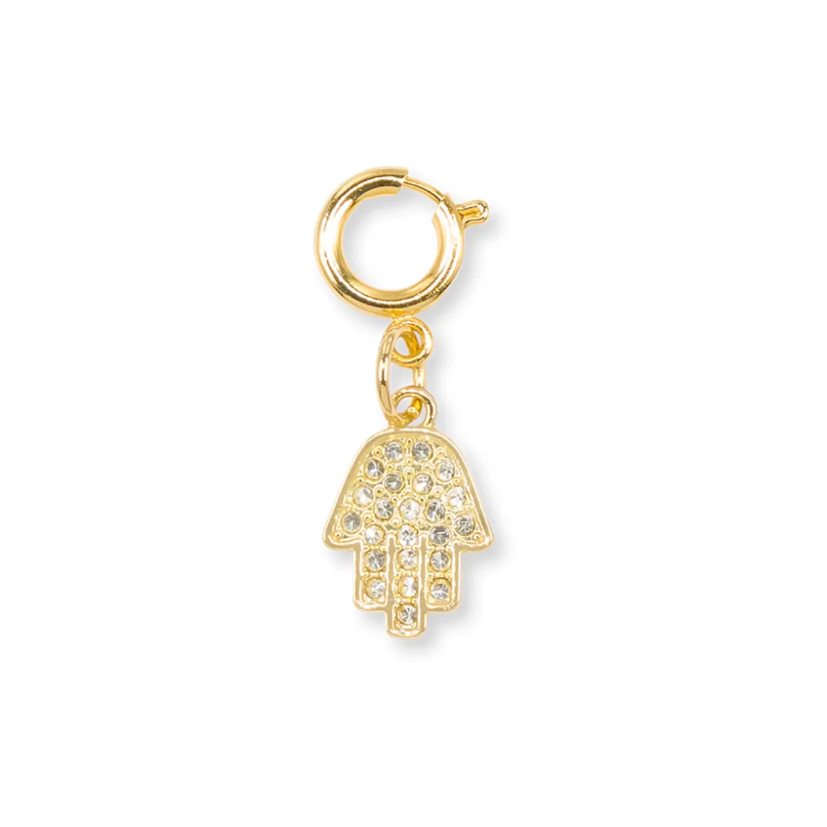 Charm Mano di Fatima strass oro portafortuna Lora Ferres