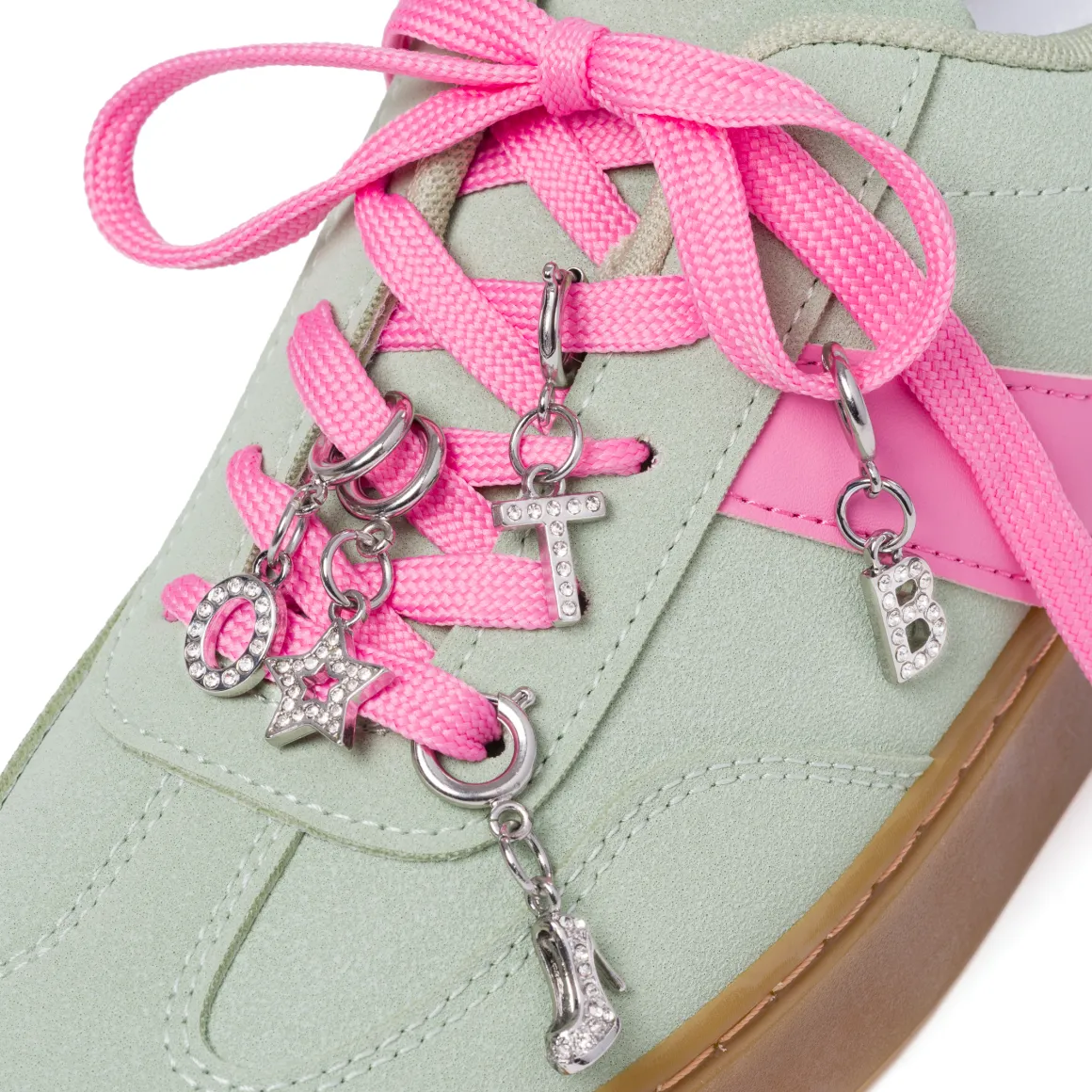 Charm Scarpa tacco strass argento accessorio fashion Lora Ferres
