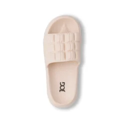 Ciabatte beige da Donna con fascia effetto trapuntato Jog