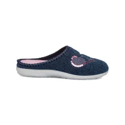 Ciabatte blu da Donna in tessuto con paillettes Italia Trend