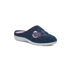 Ciabatte blu da Donna in tessuto con paillettes Italia Trend