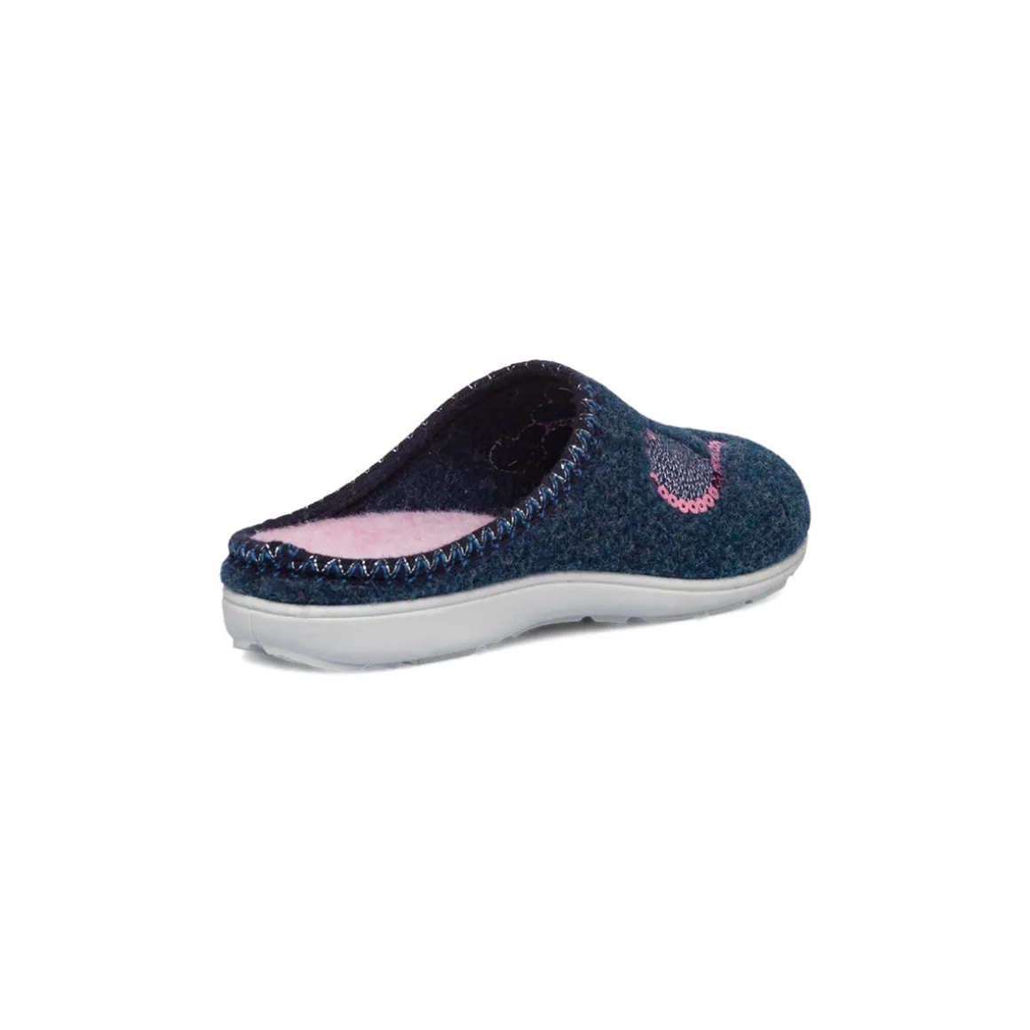 Ciabatte blu da Donna in tessuto con paillettes Italia Trend