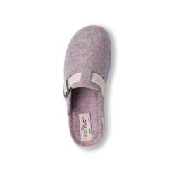 Ciabatte con fibbia lilla in feltro da Donna Fly Flot