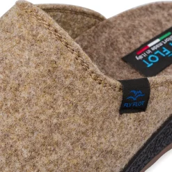 Ciabatte da Uomo in feltro marrone chiaro Fly Flot