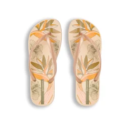 Ciabatte infradito Beige da Donna con fantasia foglie e fiori Ipanema