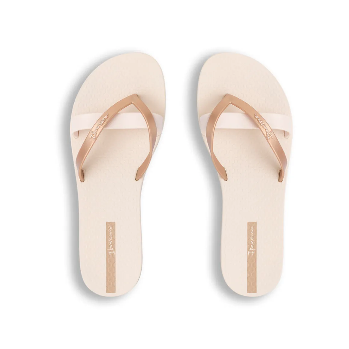 Ciabatte Infradito Beige e Oro da Donna con logo Ipanema