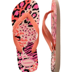 Ciabatte infradito da donna multicolore con stampa leopardata e zebrata Havaianas Top Animals