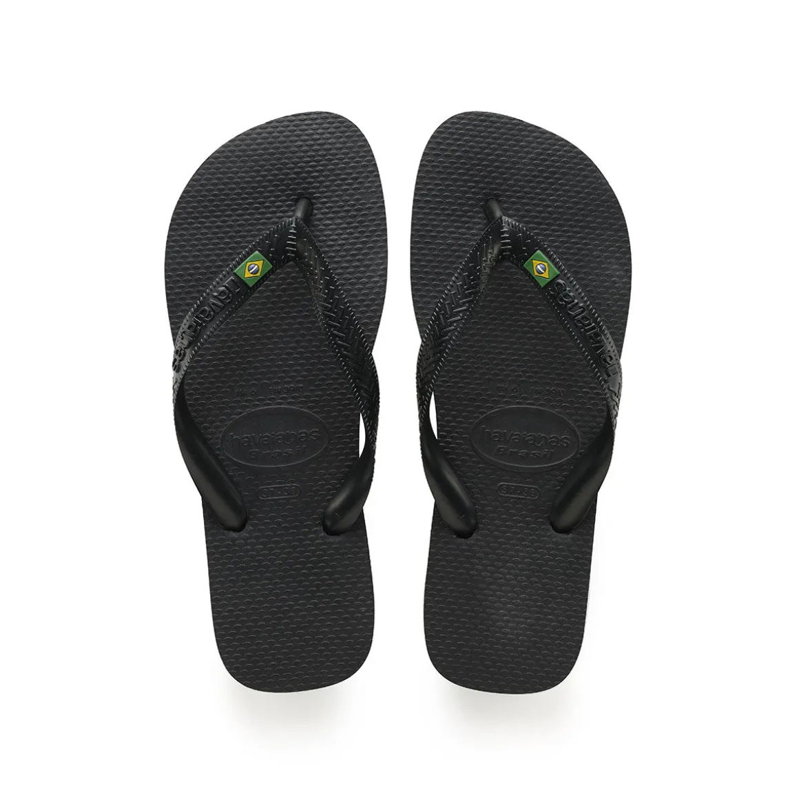 Ciabatte infradito da donna nere con bandiera brasile Havaianas Brasil