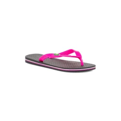 Ciabatte infradito da donna nere e fucsia con bandiera brasile Ipanema Clas Brasil II