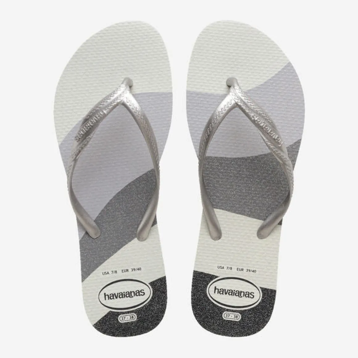 Ciabatte infradito Grigie e Argento da Donna Havaianas Fantasia Gloss
