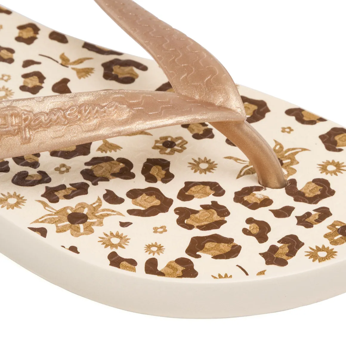 Ciabatte infradito oro e beige da Donna con fantasia animalier Ipanema