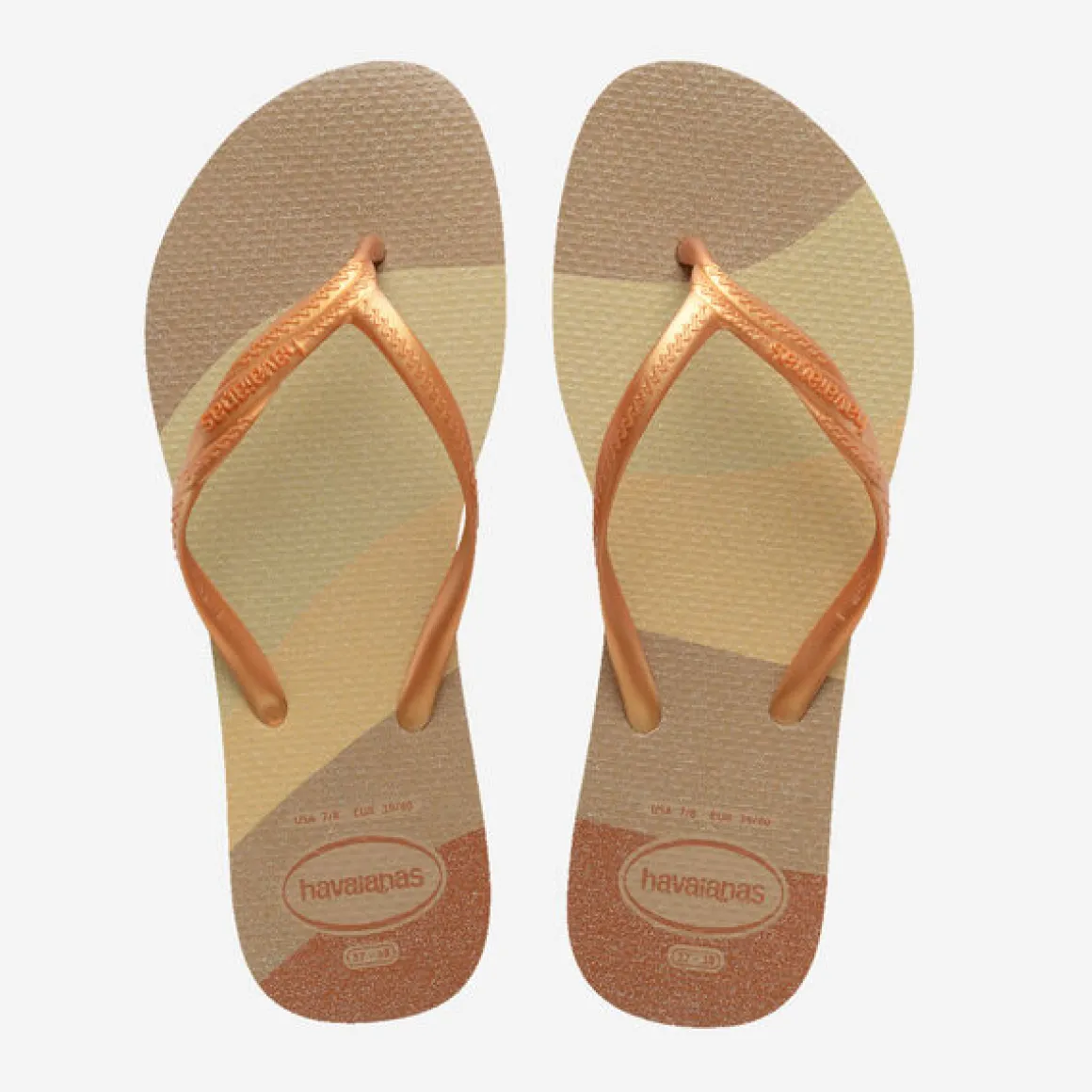 Ciabatte infradito Oro e Beige da Donna Havaianas Fantasia Gloss