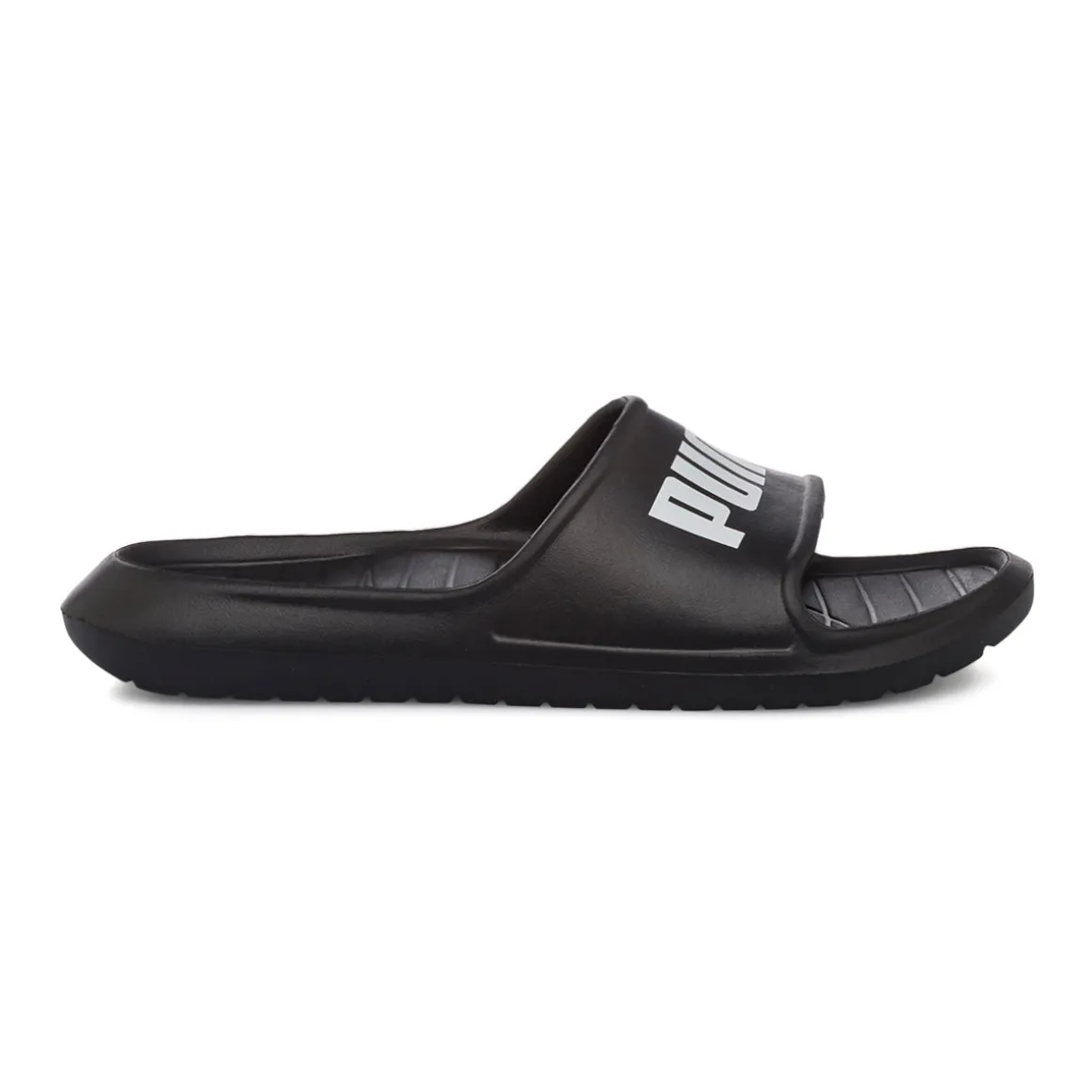 Ciabatte nere in gomma Unisex con logo Puma