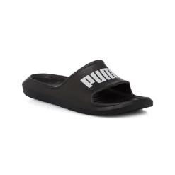 Ciabatte nere in gomma Unisex con logo Puma