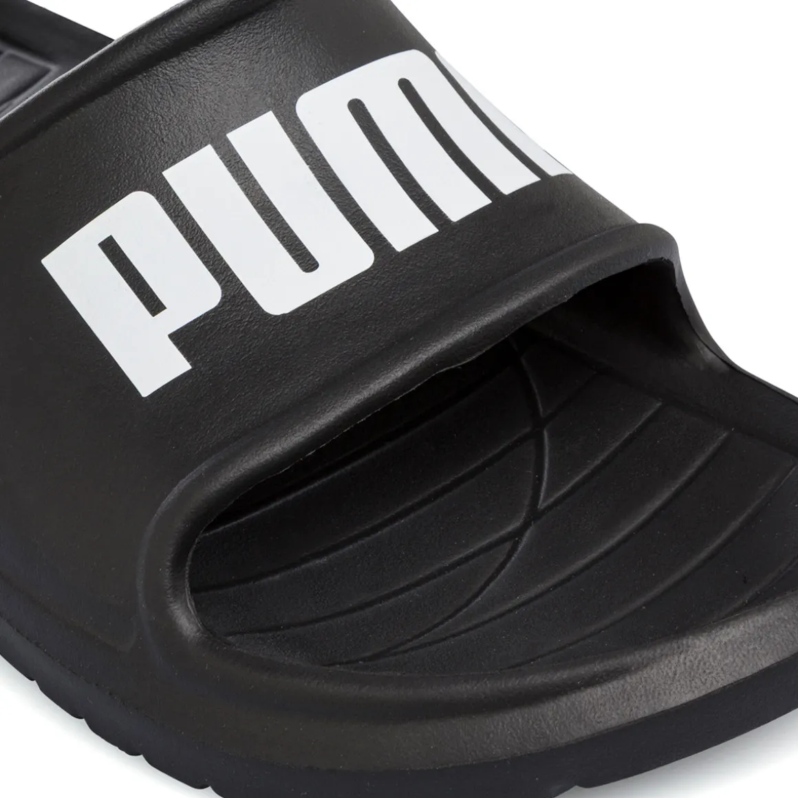 Ciabatte nere in gomma Unisex con logo Puma
