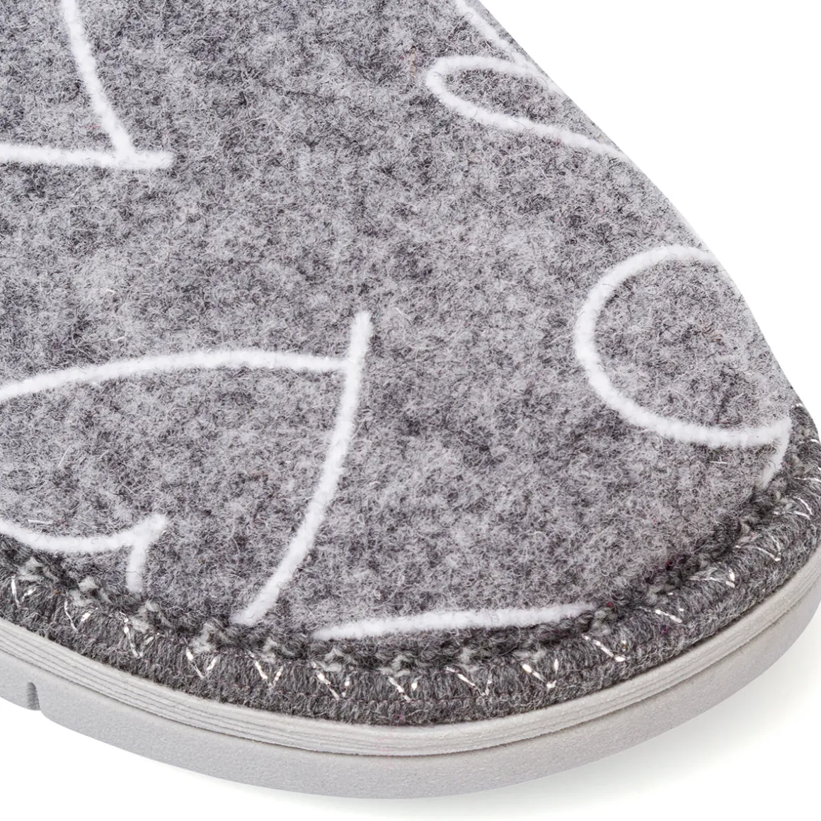 Ciabatte Pantofole Grigie da Donna con Cuori Italia Trend
