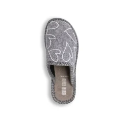 Ciabatte Pantofole Grigie da Donna con Cuori Italia Trend