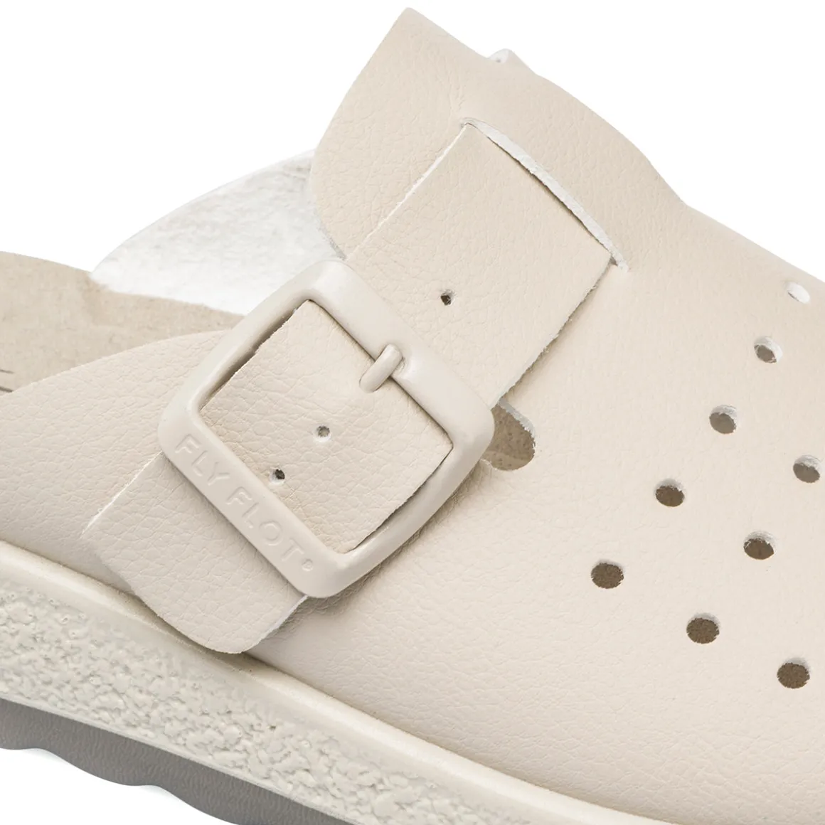 Ciabatte sanitarie beige da donna con sottopiede anti-shock Fly Flot