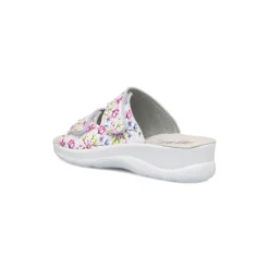 Ciabatte sanitarie bianche da donna con sottopiede in pelle Italia Trend