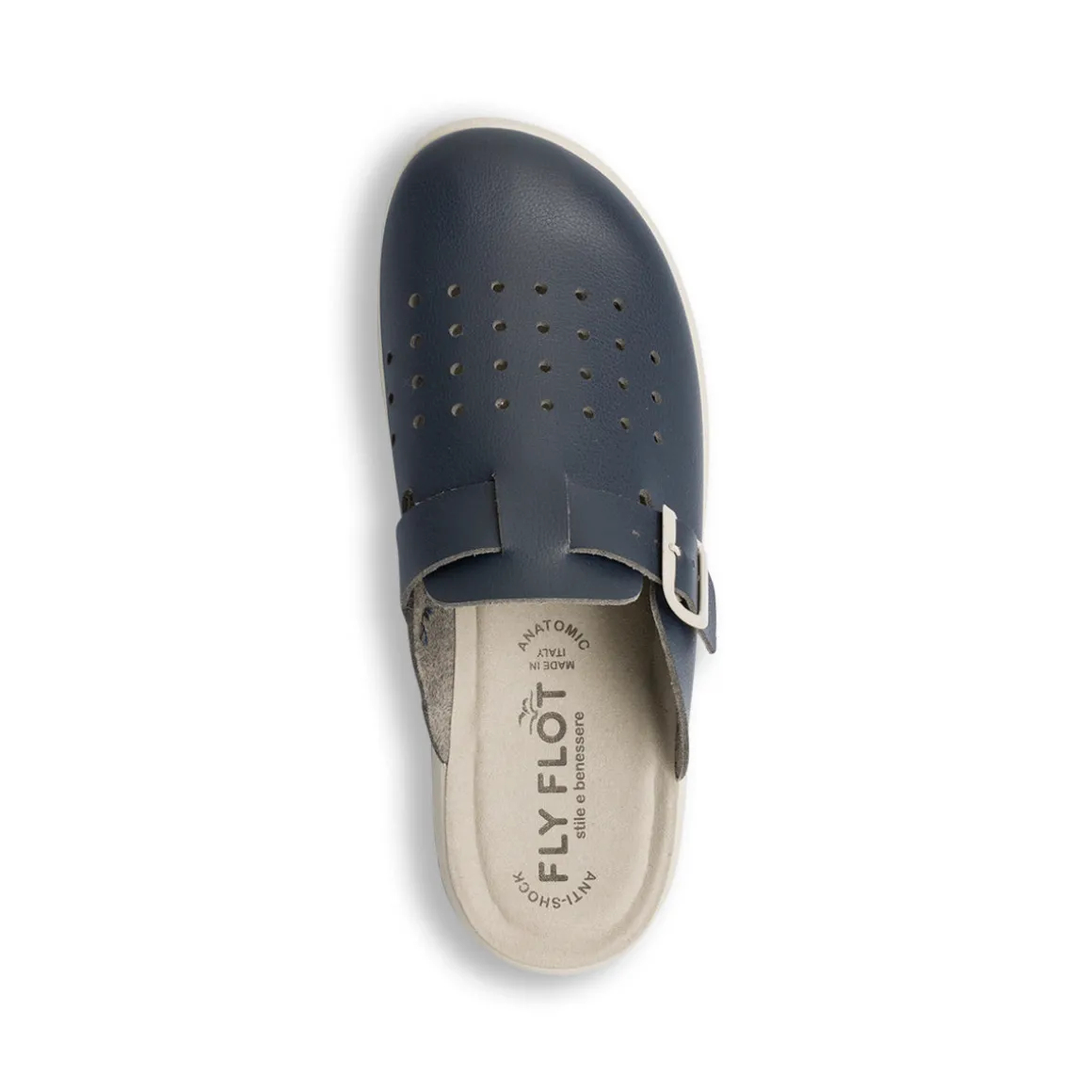 Ciabatte sanitarie blu da uomo con sottopiede anatomico Fly Flot