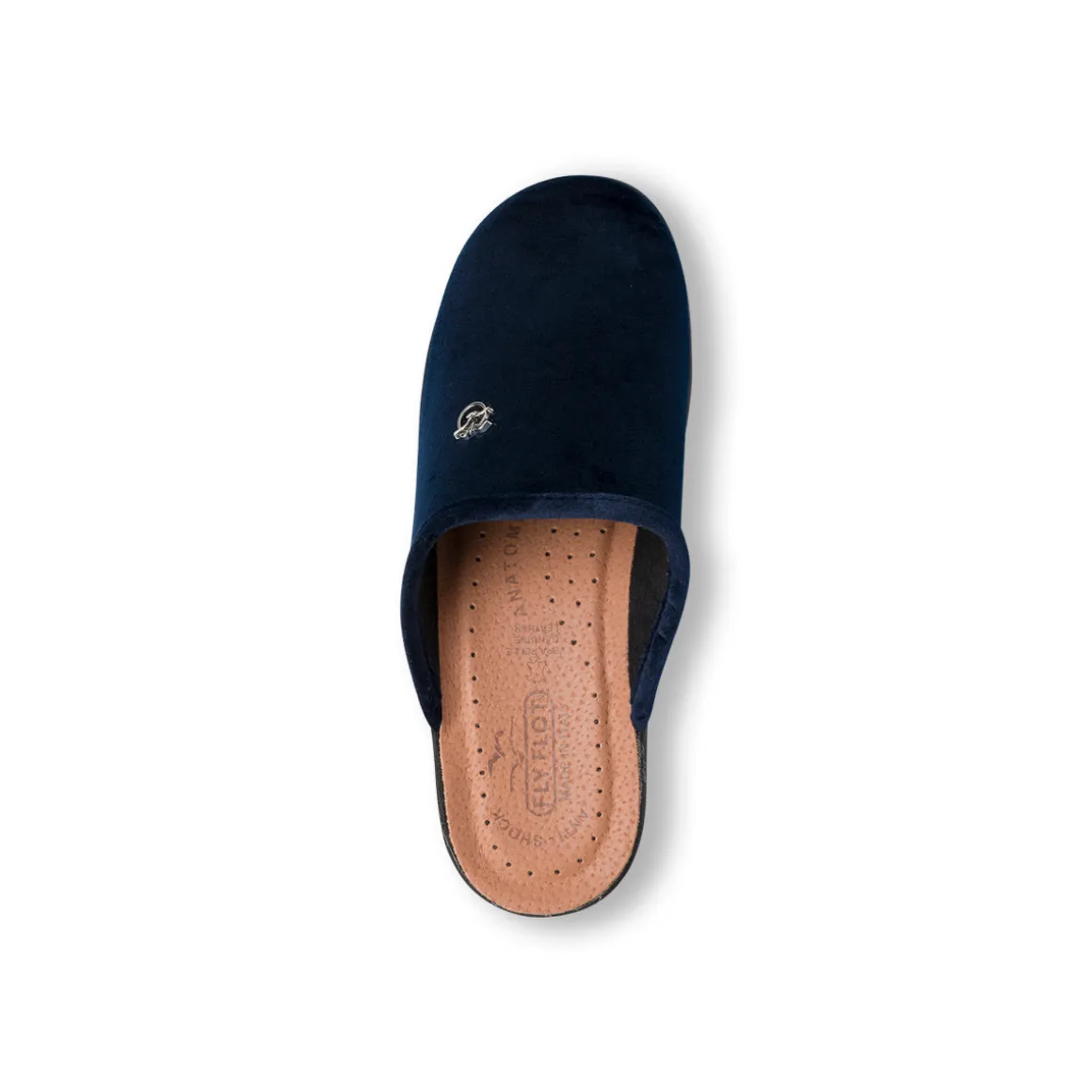 Ciabatte sanitarie effetto velluto blu da Donna Fly Flot