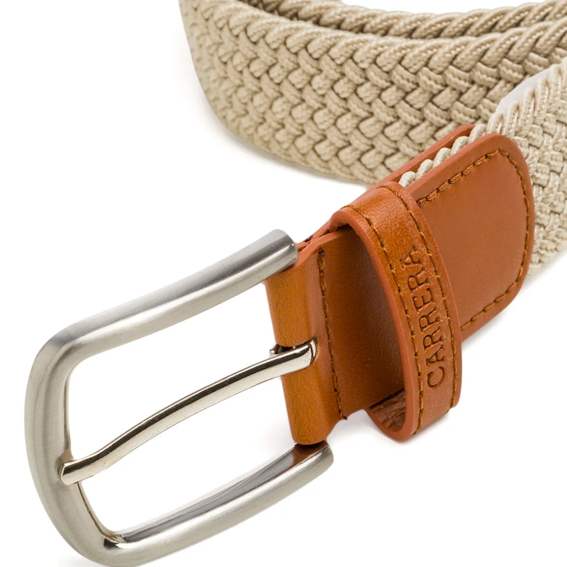 Cintura beige effetto intrecciato da uomo Carrera Jeans