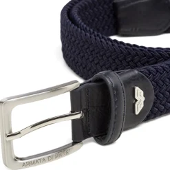 Cintura blu in tessuto intrecciata da Uomo Armata di Mare