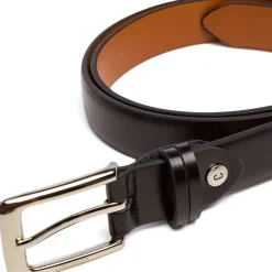 Cintura da Donna Nera Elegante in Pelle con Fibbia Coconuda