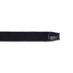 Cintura da Uomo Blu Intrecciata con Fibbia in Metallo Carrera