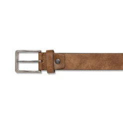 Cintura da uomo marrone in pelle con logo Carrera Jeans