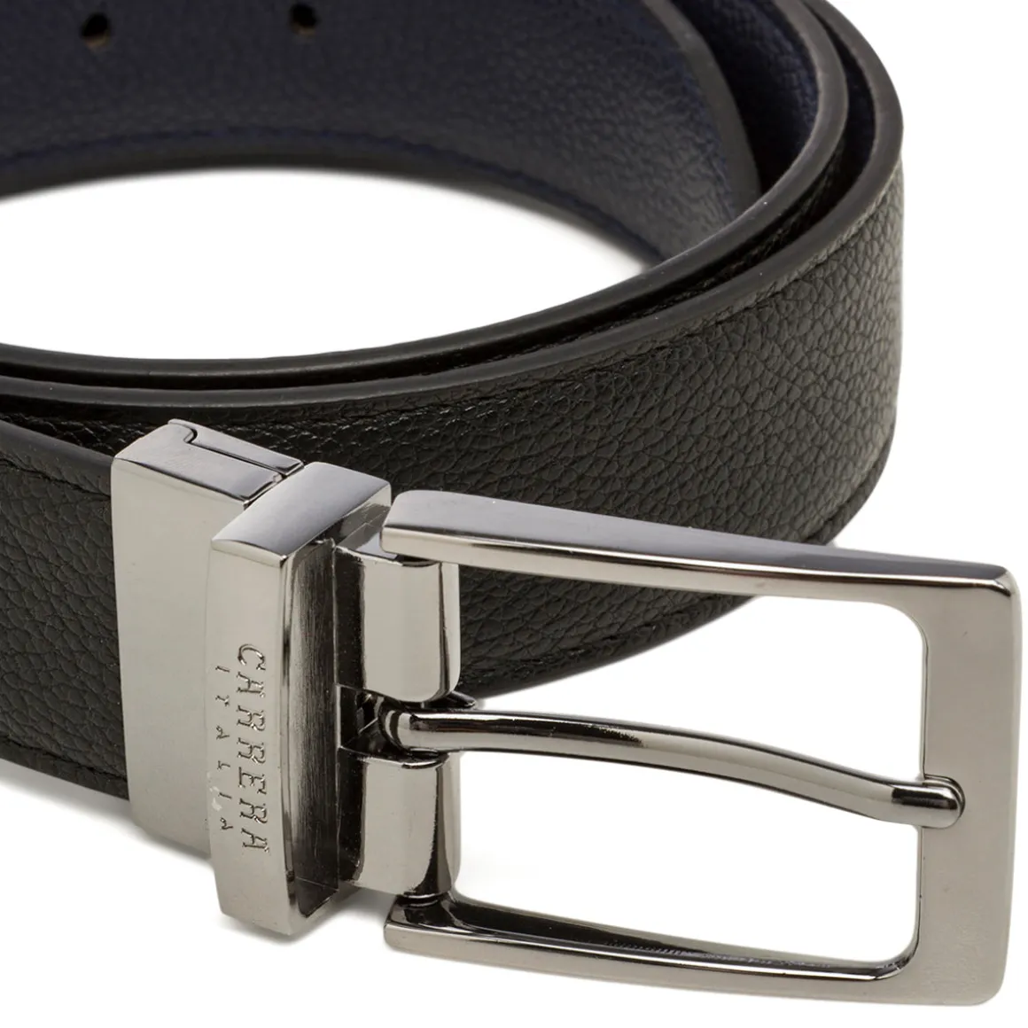 Cintura da Uomo Nera e Blu Reversibile Carrera Jeans