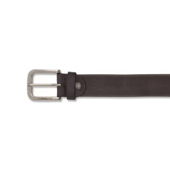 Cintura da Uomo Nera in Pelle con Fibbia in Metallo Lumberjack