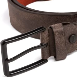 Cintura Marrone da Uomo in Pelle e Fibbia Nera Carrera Jeans